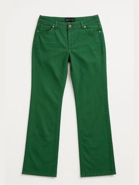 Women’s Green Stretch Straight Leg Jeans